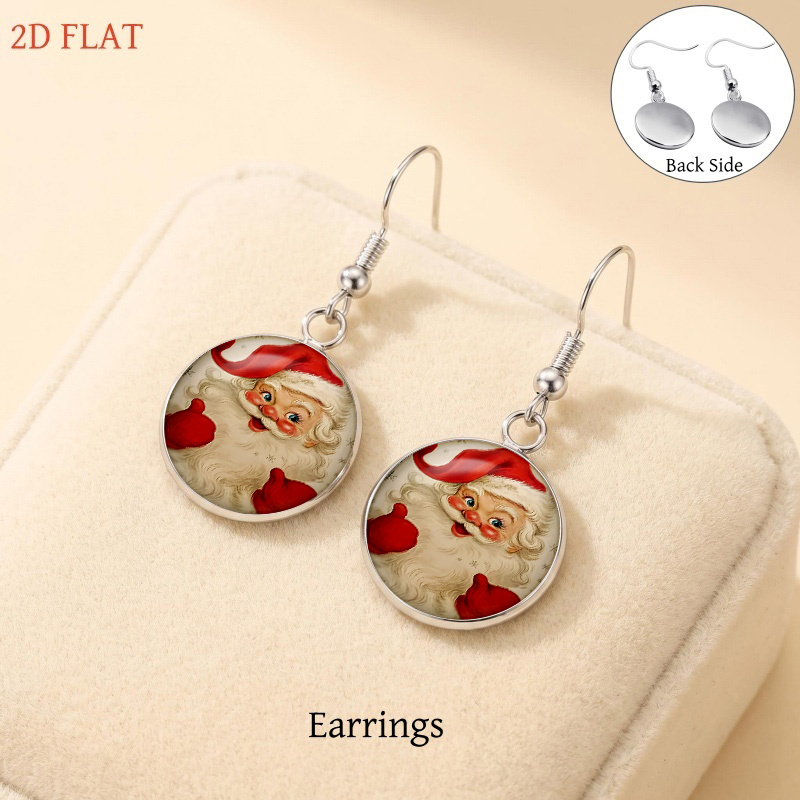 5pc Christmas Santa Claus Ladies Jewelry Set