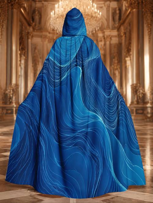 2d flat 1pc hooded cloak with abstract with lines pattern durable material for stage gift carnival hooded design with drawstring cosplay essential lightweight party cloak cape 2d flat