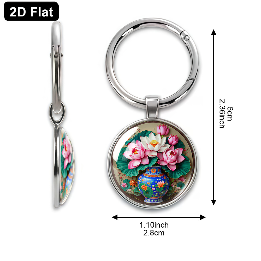 Chinese Style Lotus Blooming Keychain