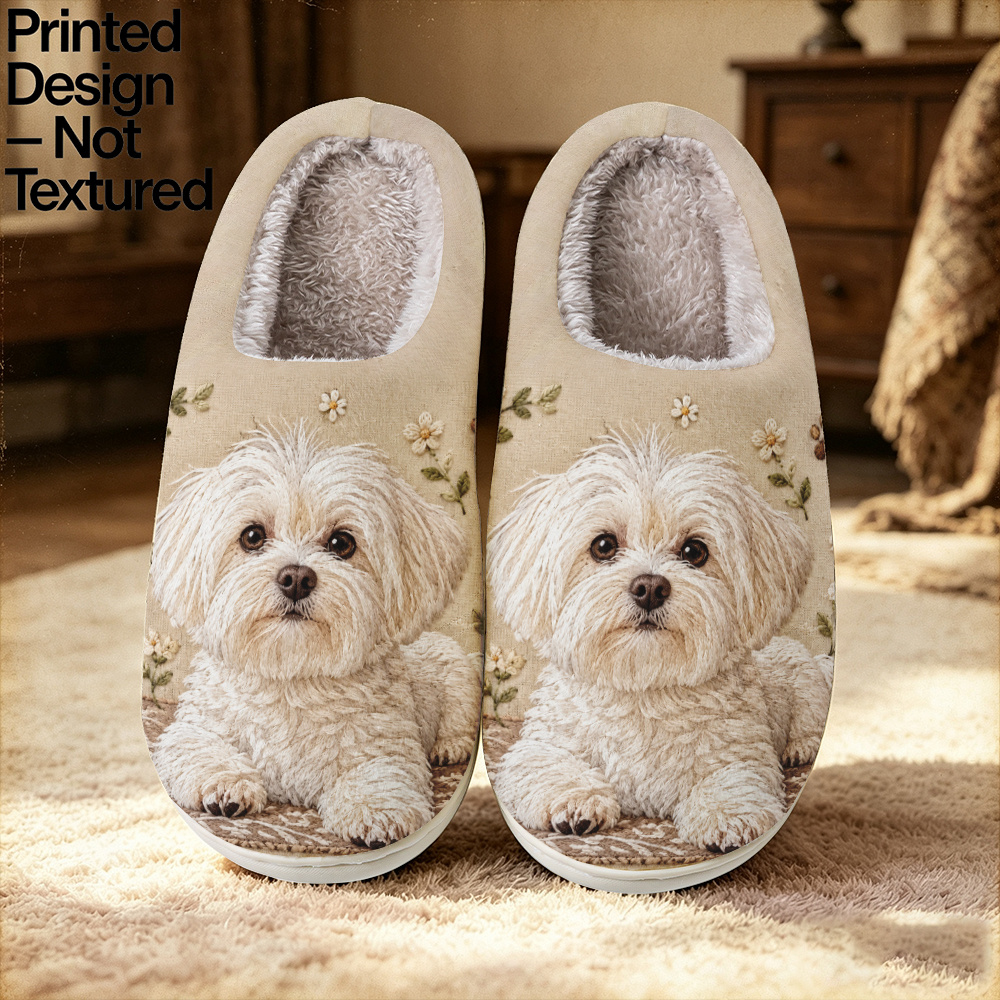 TEMU Pantuflas Unisex con Diseño Floral de de Pata de Cachorro , Pantuflas de Moda para Interior/Exterior, Ideales para Regalos de , Pantuflas