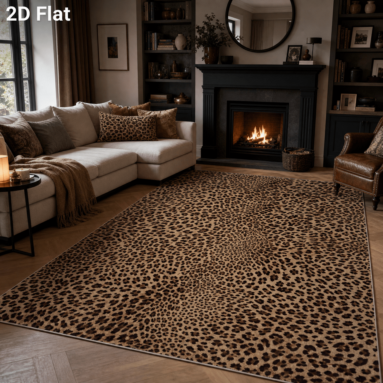 leopard rug sold on Temu United States