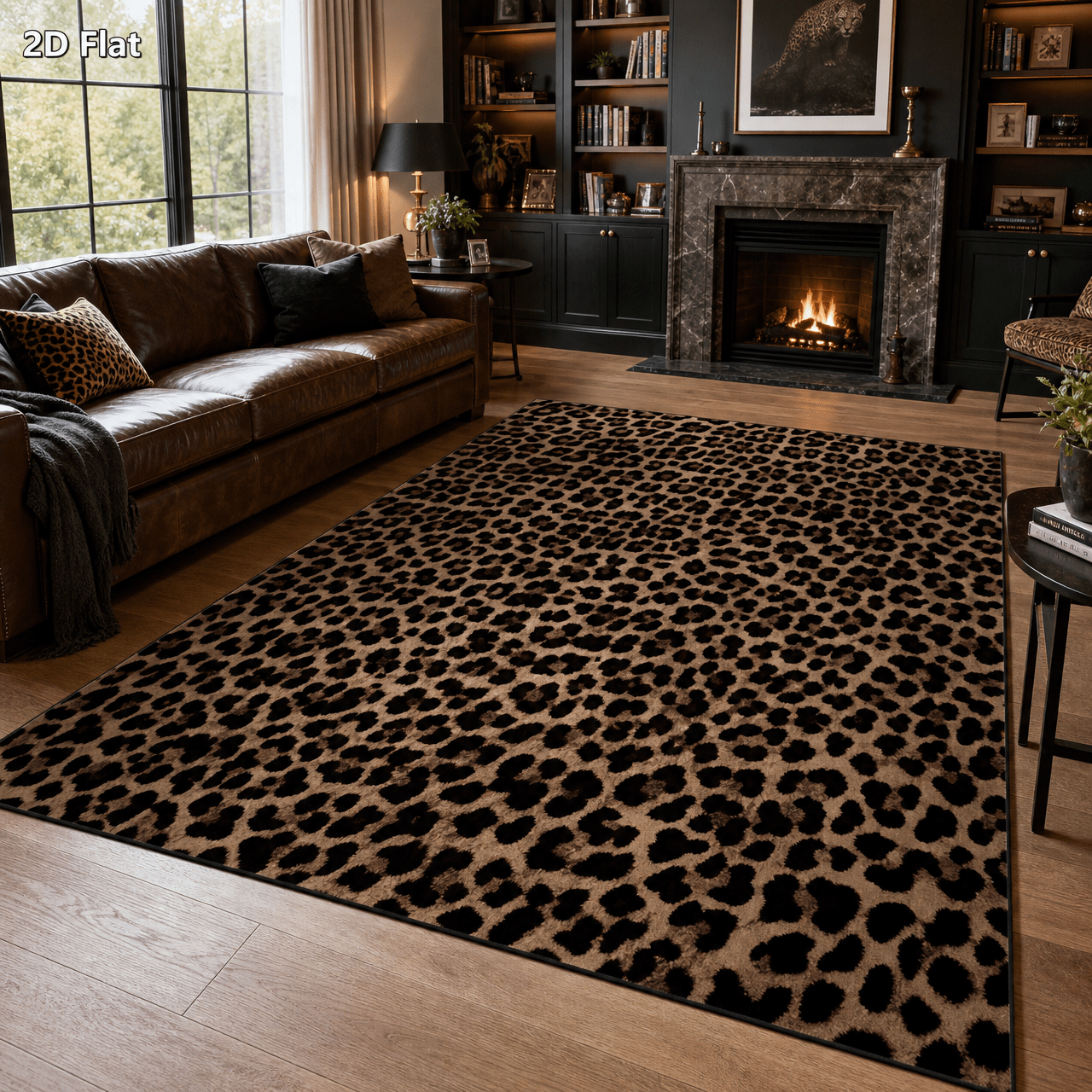 leopard rug sold on Temu United States