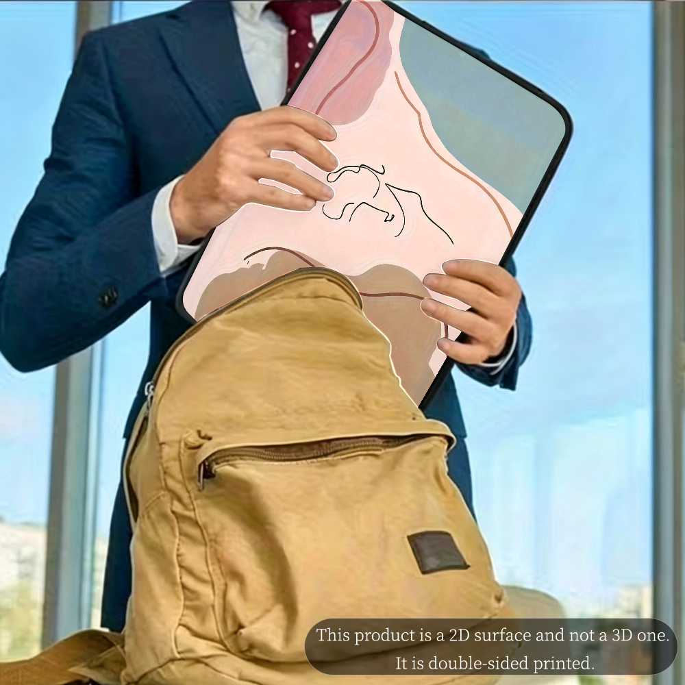 Minimalist Line Style Character Portrait Abstract Laptop Sleeve