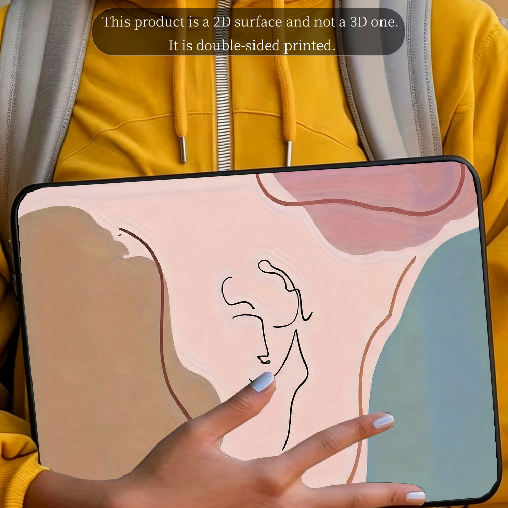 Minimalist Line Style Character Portrait Abstract Laptop Sleeve