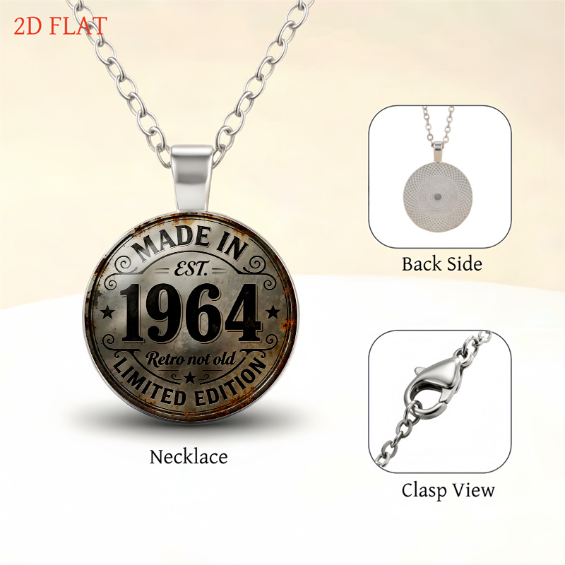 5pcs Retro 1964-Themed Ladies Jewelry Set