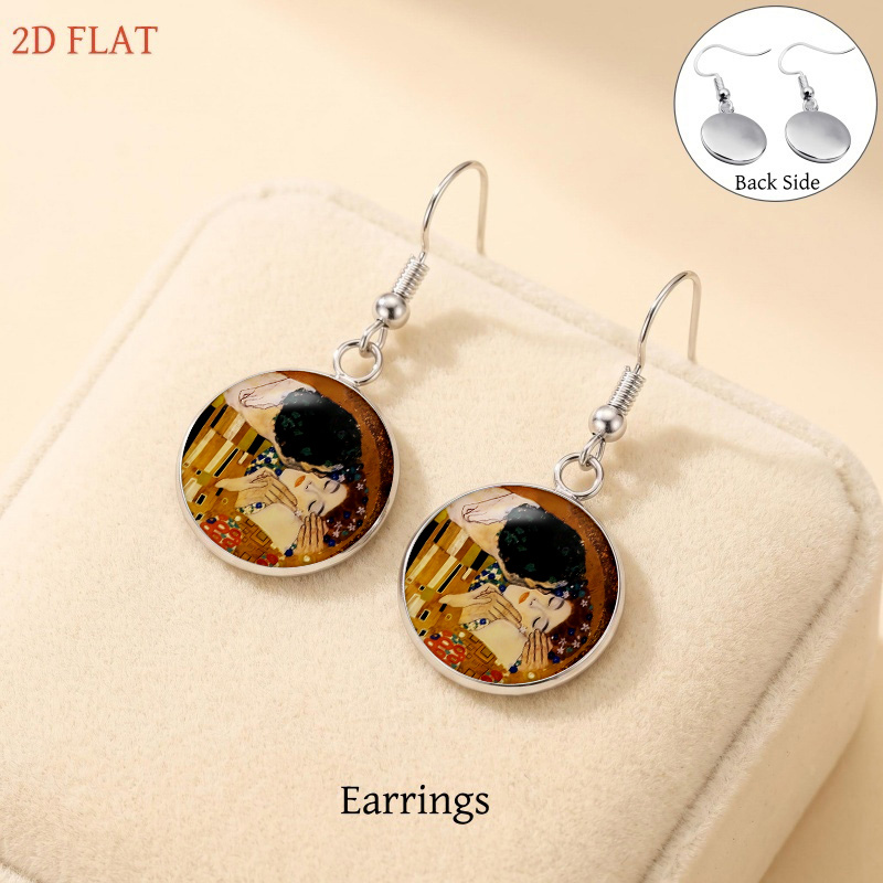 5pc Kiss-Themed Women's Jewelry Set with Necklace & Earrings