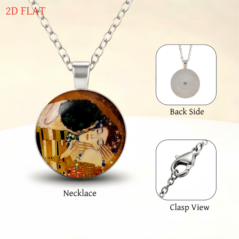 5pc Kiss-Themed Women's Jewelry Set with Necklace & Earrings