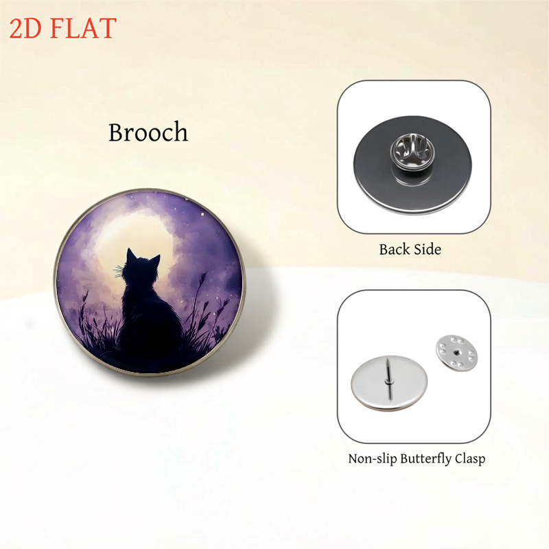 Women's Cat and Moon Theme 5pcs Jewellery Set
