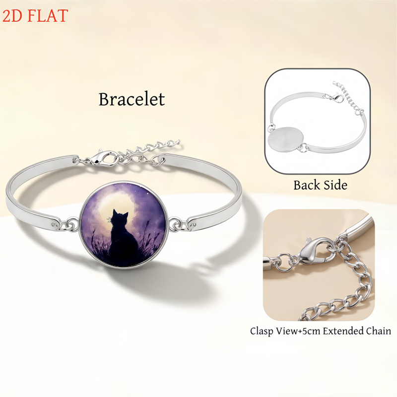 Women's Cat and Moon Theme 5pcs Jewellery Set