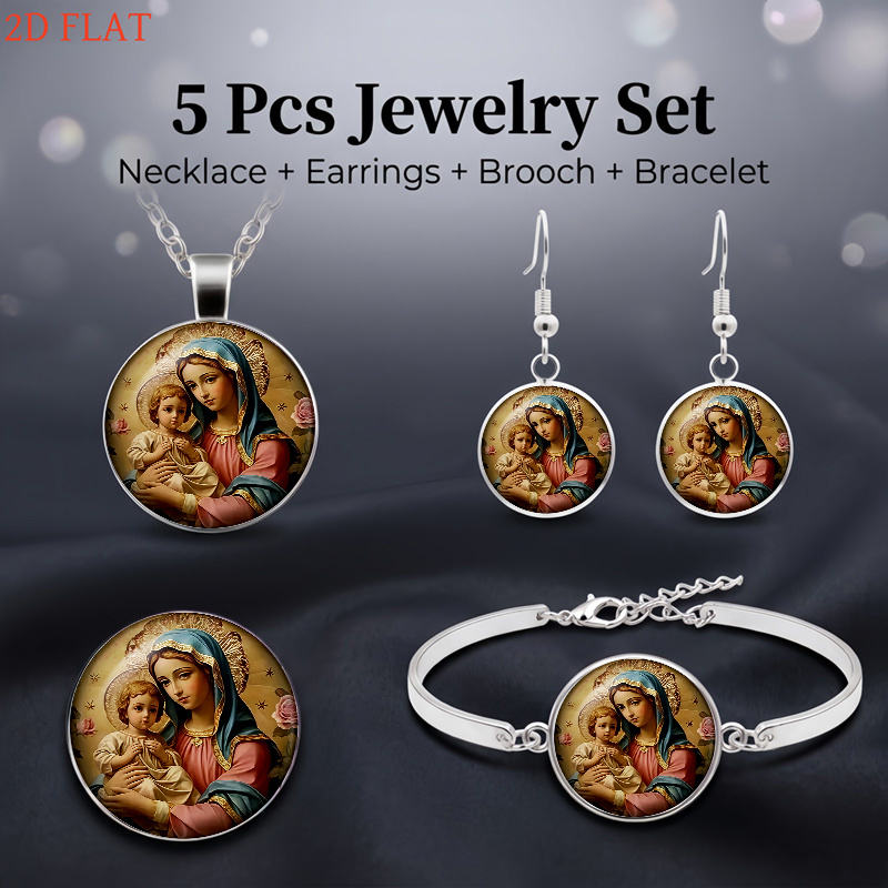5pcs Wealth-Themed Women's Jewelry Set, Elegant Gift