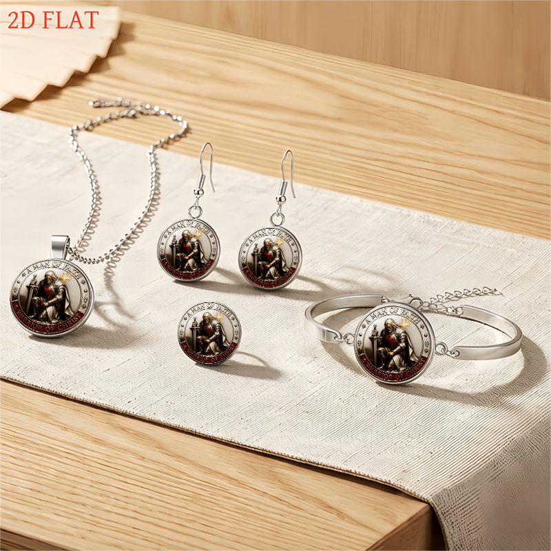 5pc Knight-Themed Jewelry Set
