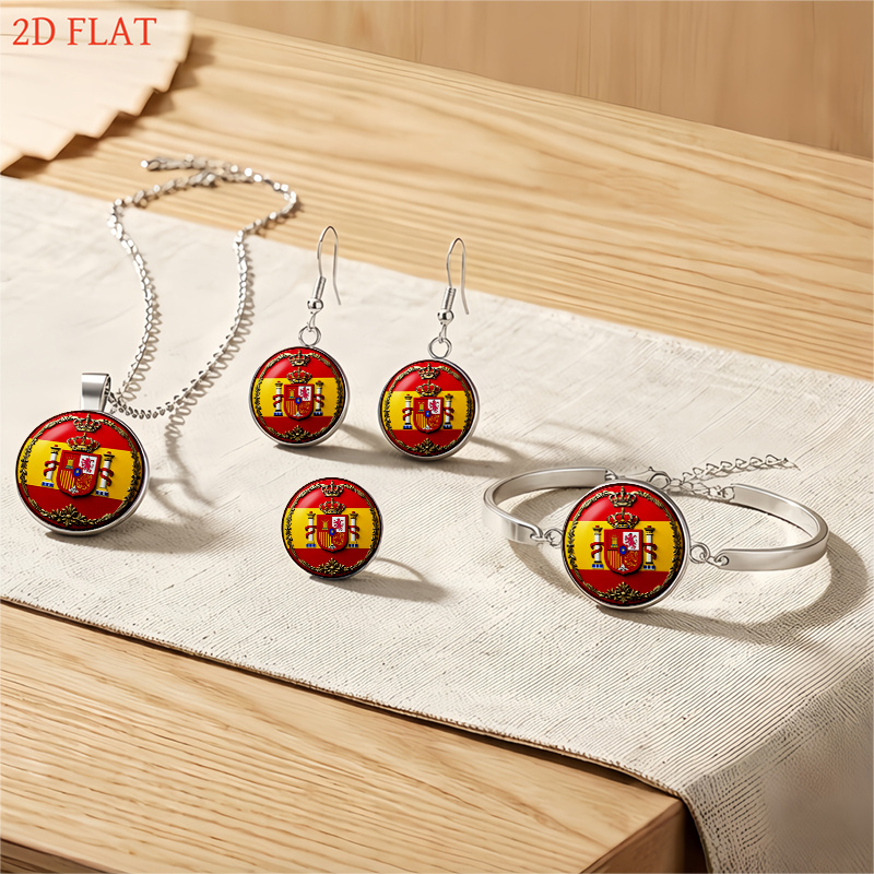 5pc Spanish Emblem-Themed Women's Jewelry Set