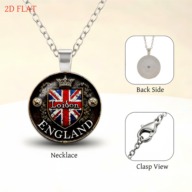 5pc Union Jack & Crown-Themed Ladies Jewellery Set