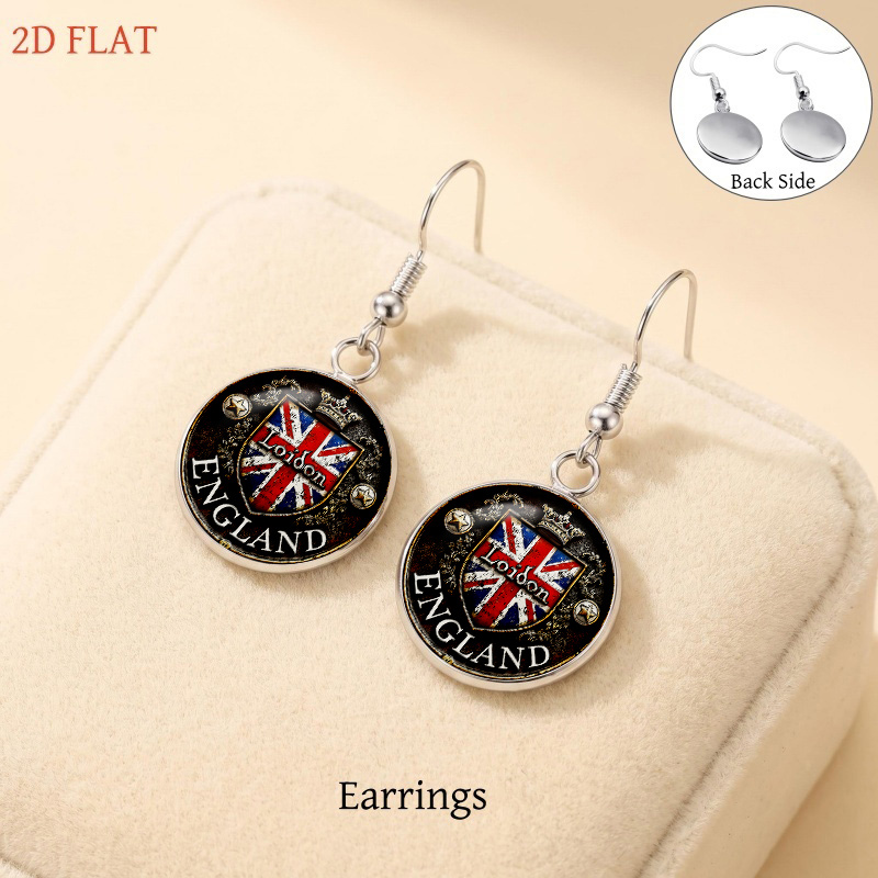 5pc Union Jack & Crown-Themed Ladies Jewellery Set