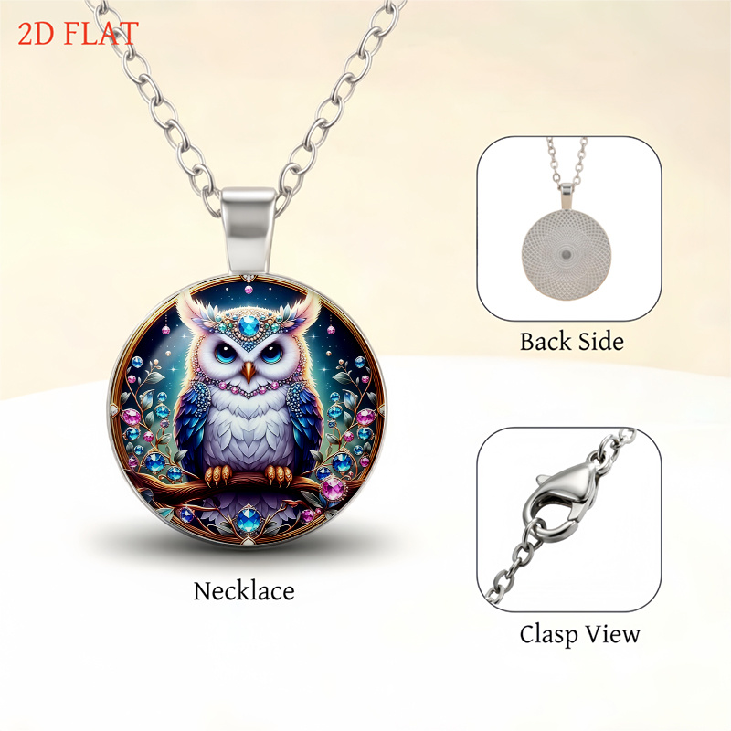 5pc Owl-Themed Women's Necklace, Earrings, Brooch, Bracelet Set