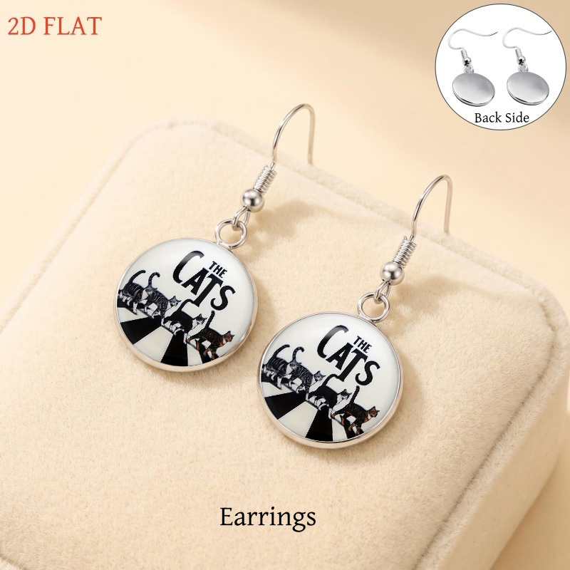 5pc Cat-Themed Women's Necklace, Earrings, Brooch & Bracelet Set