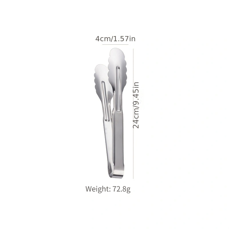 Thickened Stainless Steel BBQ Tongs for Cooking
