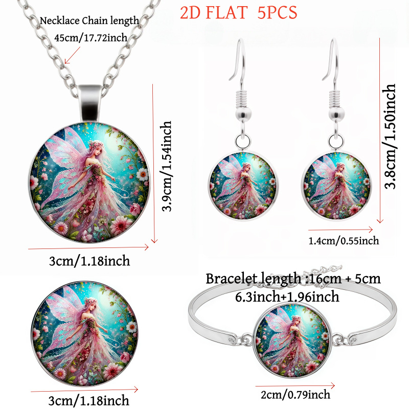 5pc Fairy-Themed Women's Jewelry Set