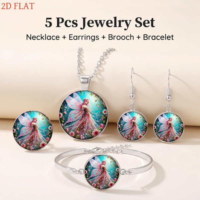 5pc Fairy-Themed Women's Jewelry Set