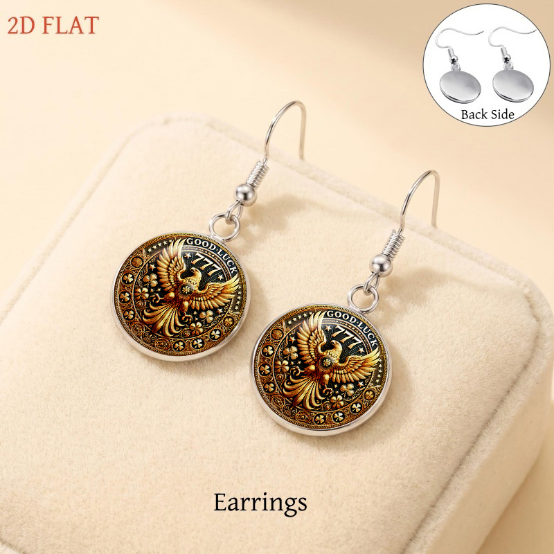 5pcs Women's Eagle & Good Luck 777 Jewelry Set