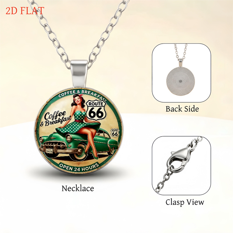 5pc Retro Route 66 Themed Women's Jewelry Set