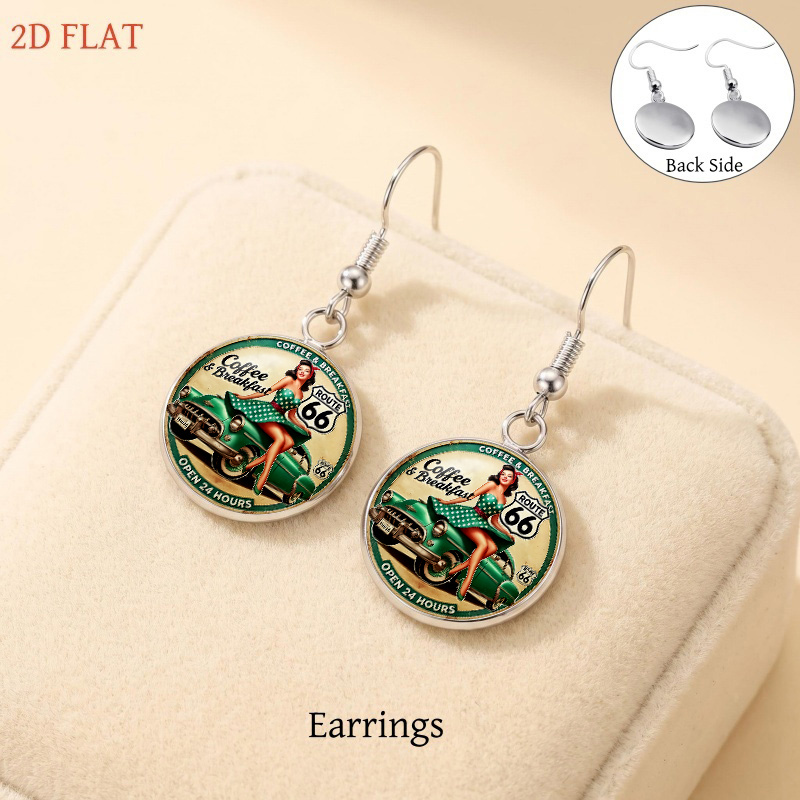 5pc Retro Route 66 Themed Women's Jewelry Set