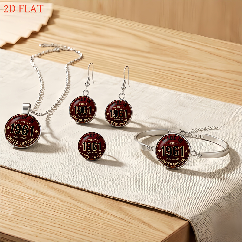 5pc Retro 1961 Themed Ladies Jewellery Set