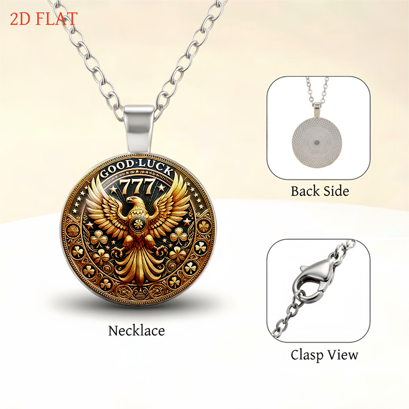 5pcs Women's Eagle & Good Luck 777 Jewelry Set