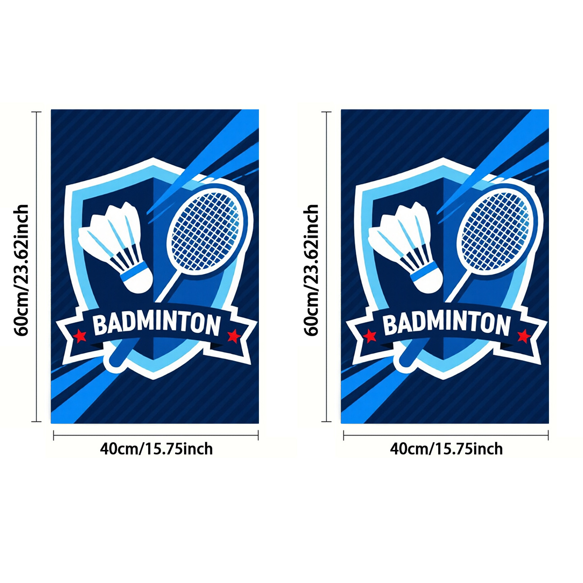 TEMU 1pc ou 2pcs, Serviettes, Impression , Rectangulaire 40 X 60Cm, Raquettes de badminton et volants de style dessin , 2D, , Confortables, Séchage