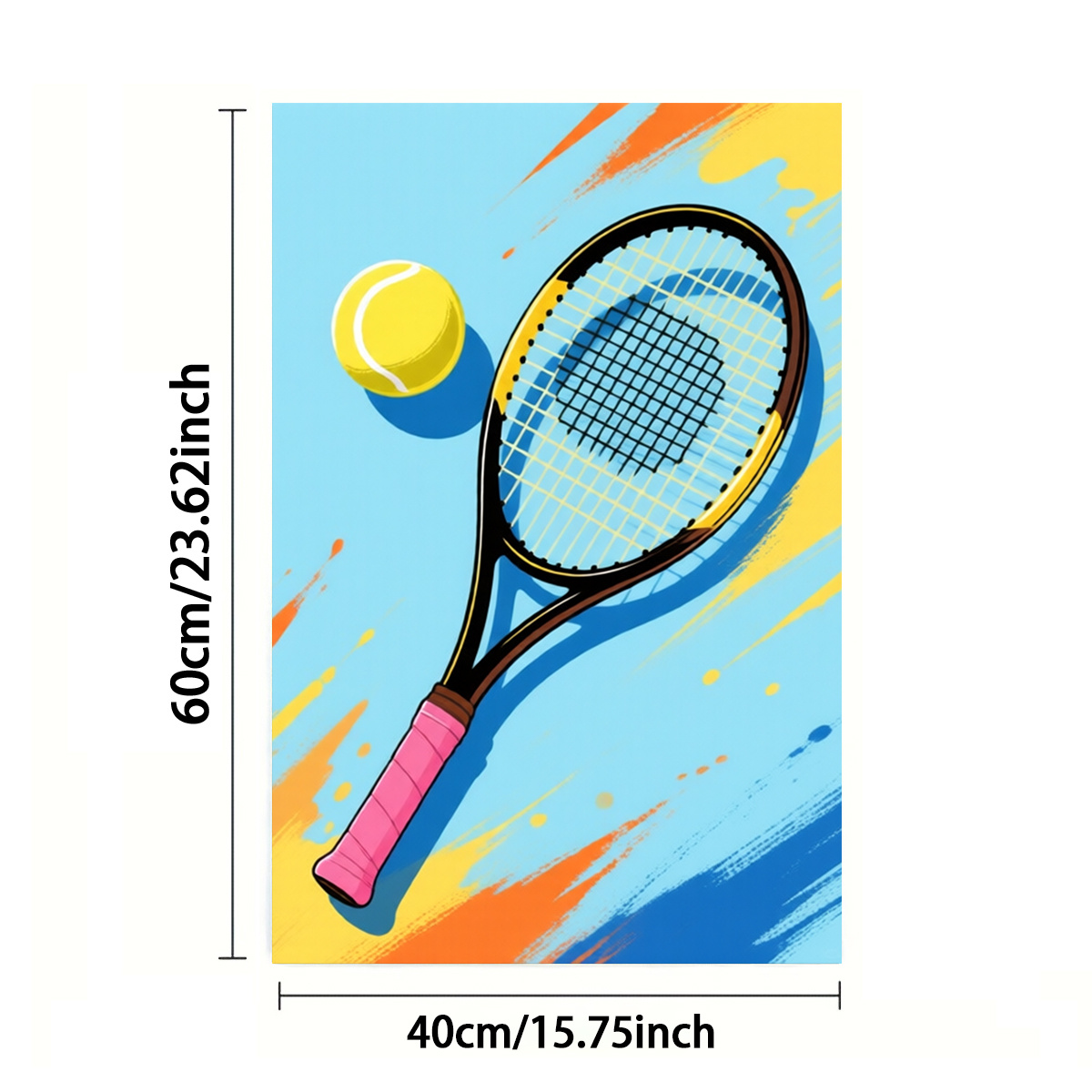 TEMU Asciugamano a tema tennis 2D piatto, 1 pz o 2 pz, per sport e palestra - Microfibra ad asciugatura rapida con stampa racchetta da tennis, e