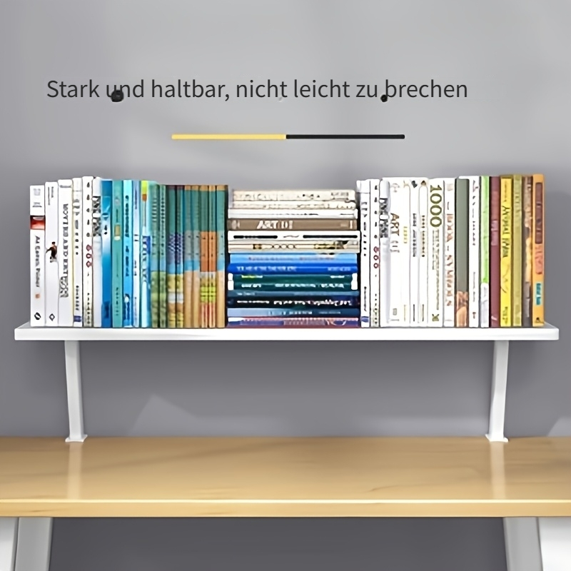 Vielseitiger Schreibtisch-Organizer mit Metall-U-Klemme - Stabiles Holzregal für Büro * & Lesen