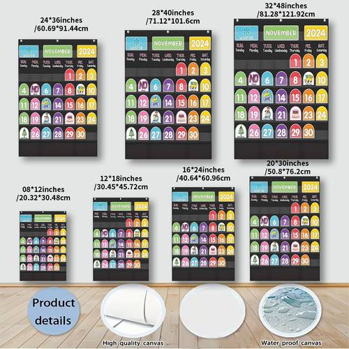 2d flat 1pc vertical frameless canvas winter 2024 calendar suitable for outdoor colorful monthly chart with christmas fathers day school vertical hanging for bedroom decor dorm 2d flat