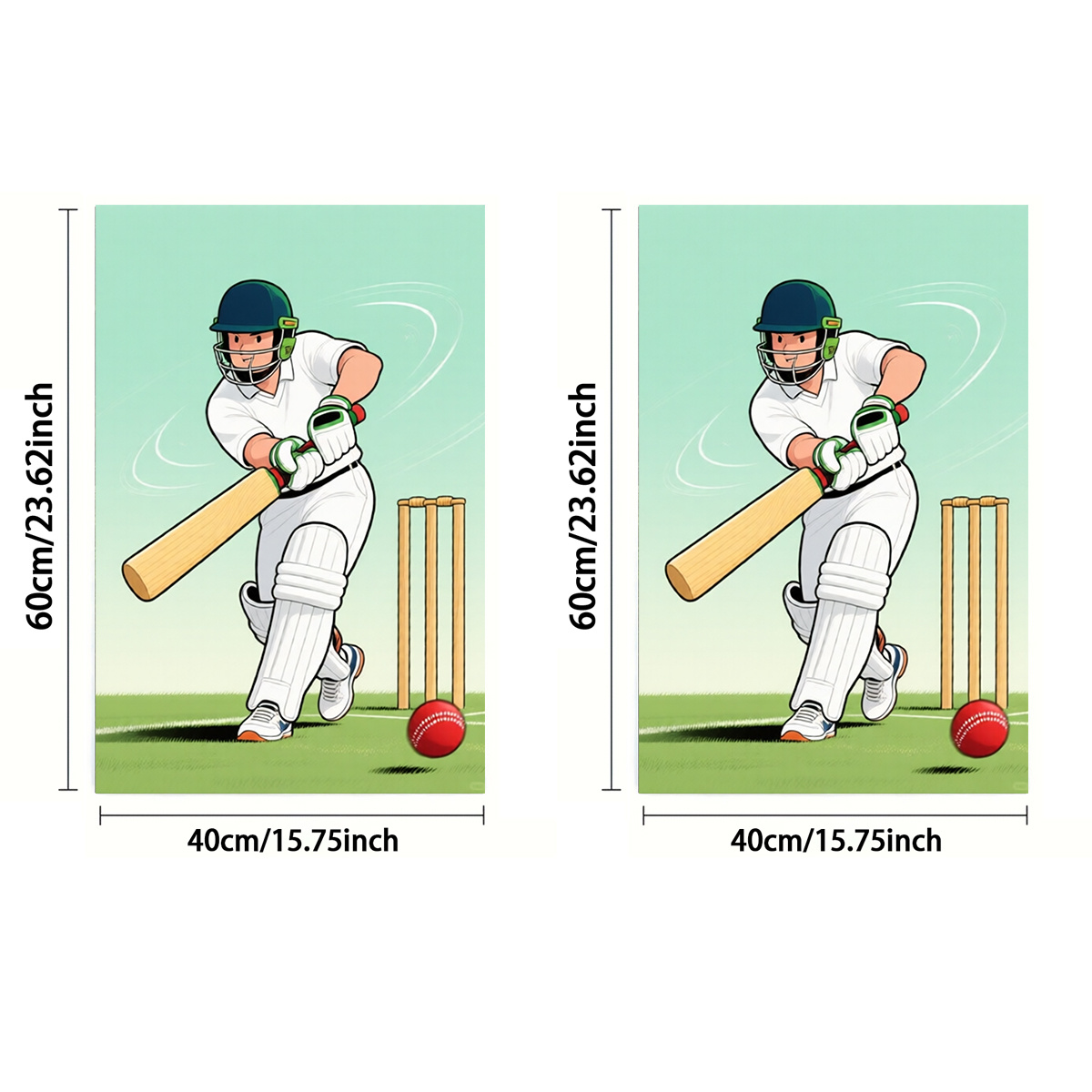 TEMU 2d Flat, 1pc Or 2pcs Cricket-themed Towel Suitable For Sports, & Gym - Quick-dry Microfiber With Cricket Player Print, Durable Towels For Home,