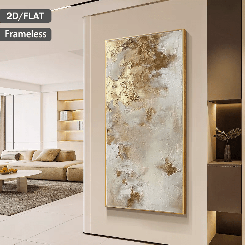 2d flat 2d flat 2d flat painting 2d flat painting 1pc frameless 27 56 x 55 12 inches 70cm x 140cm modern abstract art painting golden and neutral tones printed art wall art canvas modern canvas poster wall decor for living room