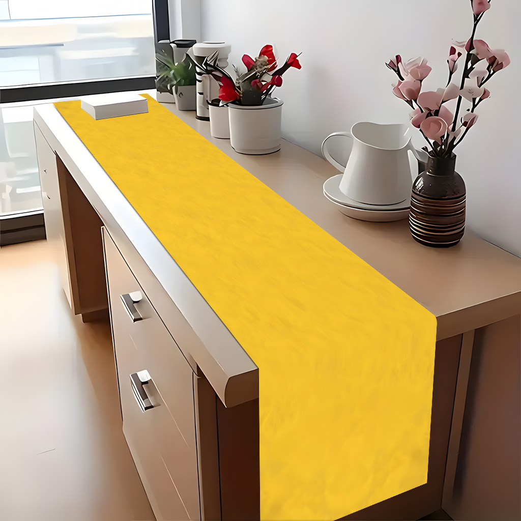 TEMU Tablecovers 1pc, Yellow Textured Background, Durable 100% Rectangular Tablecloth For Holiday Party Decorations, Holiday Dining And Catering,