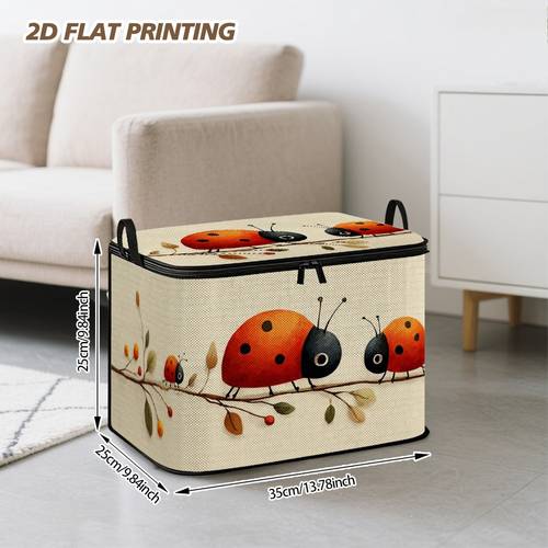 2d flat 1pc ladybugs on branch shelf baskets space saving zipper organizer bedding storage bathroom tidy ideal present closet organizer rental 2d baskets