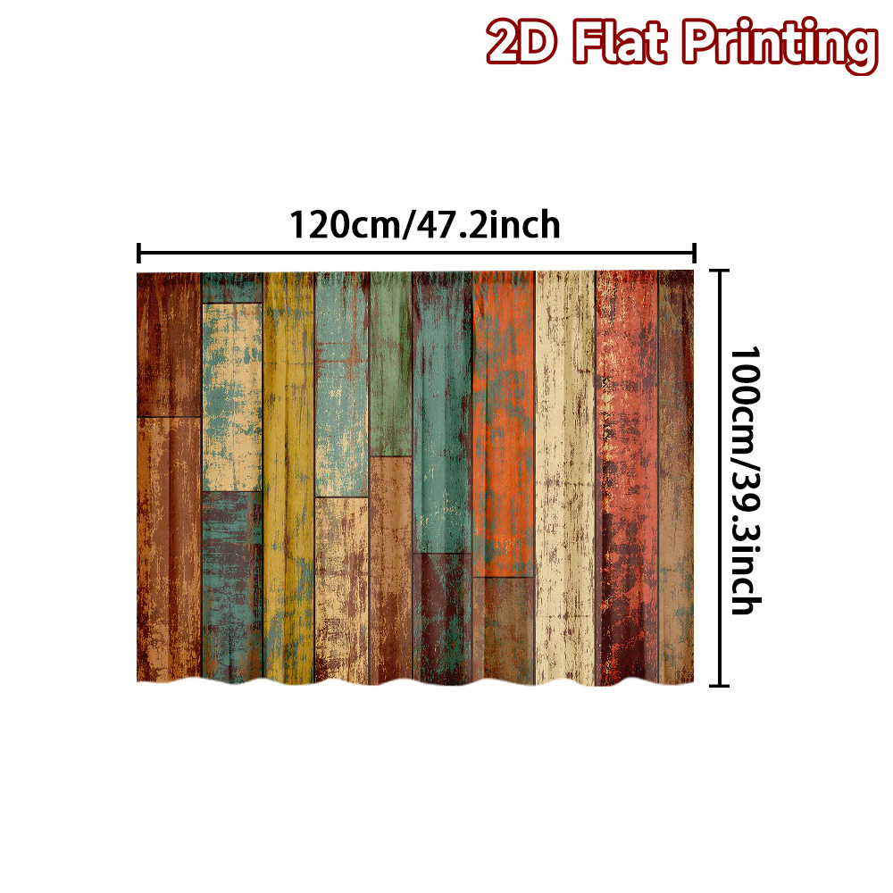 TEMU 2d Flat, 1pc, 2d Flat, Colorful Rustic Stripes Cabinet Curtains For Storage Shelves, Suitable For Cabinet And Storage Rack Decoration, Kitchen