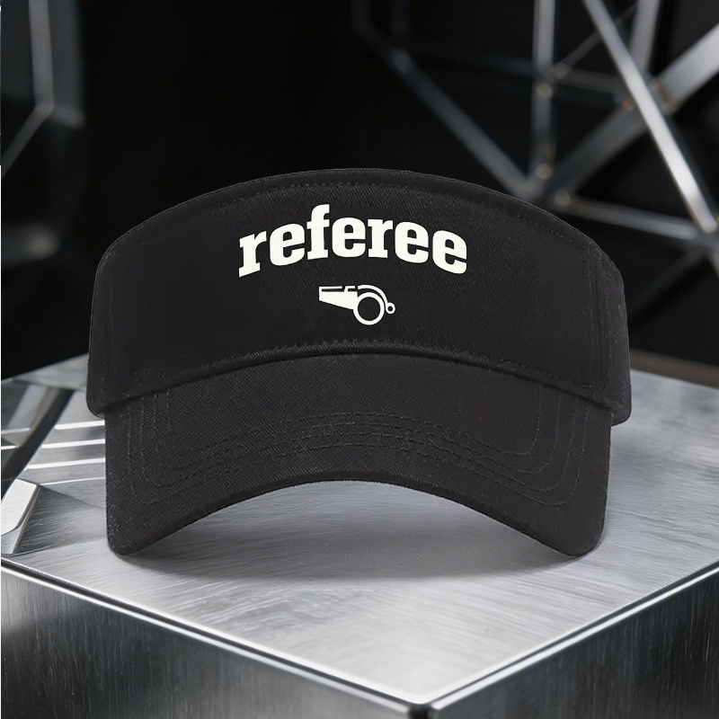 TEMU 1 "referee" Print Pattern Adjustable Bucket Hat For Men And Women, Outdoor Sporty Style, Suitable For Fan Gatherings, Sports Events, And Leisure