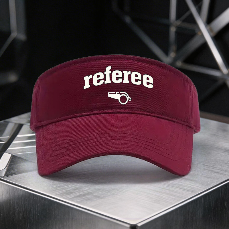 TEMU 1 "referee" Print Pattern Adjustable Bucket Hat For Men And Women, Outdoor Sporty Style, Suitable For Fan Gatherings, Sports Events, And Leisure