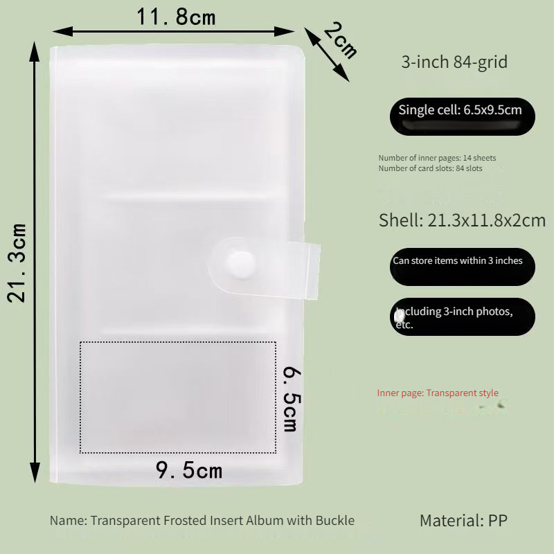 questo è un album fotografico minimalista da 3 pollici che può contenere foto di dimensioni 2,55 x 3,54 pollici. un design smerigliato con 84 scomparti, per carte da gioco catturare , a famiglie e scuole. Dettagli dell'articolo 0