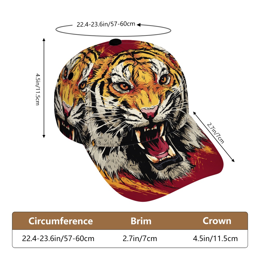 TEMU 1pc, Chinese New Year Print Classic Baseball Cap â Adjustable Duckbill Design, Lightweight & Comfortable, Great For Casual Wear And Vacation