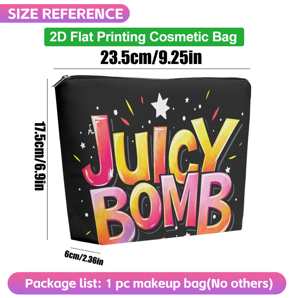 E-shop Kosmetiktasche ., Juicy Colors Fun Display Make-up-Tasche, Leinen, faltbare und tragbare Kulturtasche, Reißverschluss, für Männer und Frauen,