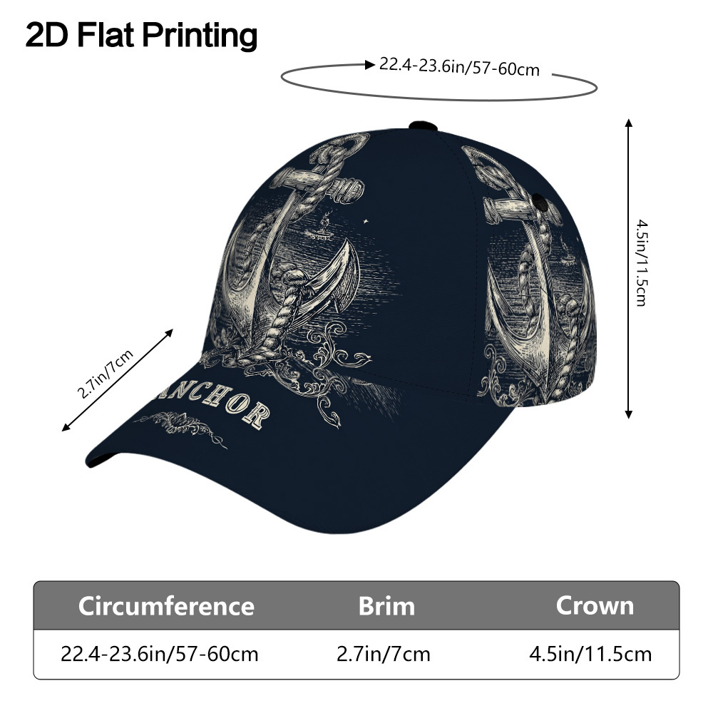 TEMU Gorra de béisbol con diseño de marina 2D , para ropa deportiva casual. sombrero unisex y elegante es ideal para viajes a , correr y al golf, lo