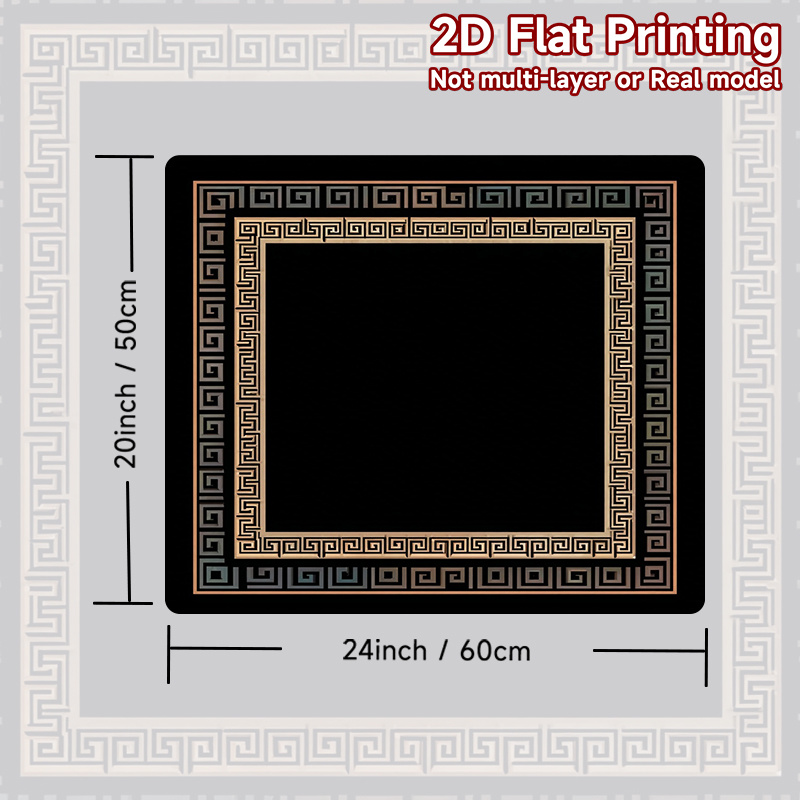 TEMU 1pc Washing Machine & Dryer Protective Cover Pad With Greek Key Border - Decorative Suitable For Front-loaders, Dryer Units, Dishwasher