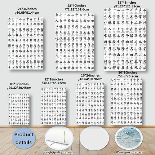 2d flat 2d flat 2d flat 1pc decorative canvas art chinese character cultural journey classic chinese characters and canvas art display canvas painting