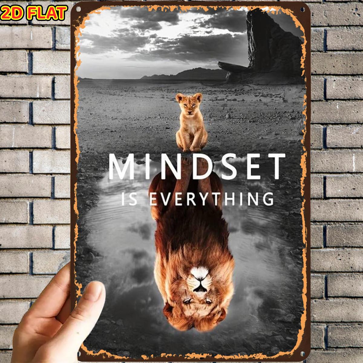 TEMU 2d Flat, 2d Flat,1pc,lion Cub Postermetal Tin Sign, Pre-drilled Holes, Suitable For Indoor, Garden,outdoor, Home, Office, Toilet Decoration, 2d