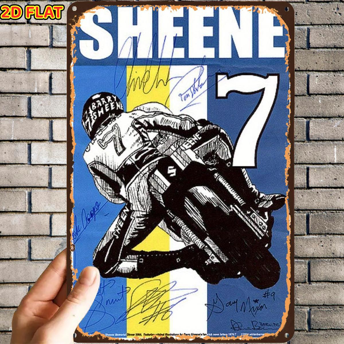 TEMU 2d Flat, 1pc, Racing Poster Art Printmetal Tin Sign, Pre-drilled Holes, Suitable For Indoor, Garden, Outdoor, Home, Office, Toilet Decoration