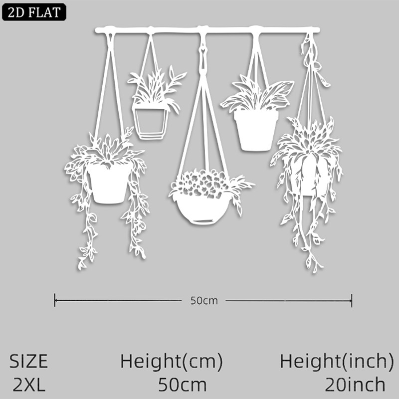 TEMU 2d Flat, [wall Sculptures]1pcs,2d Flat,golden, White, ,floral Flower In Pot Metal Wall Art, Wall Scupltures Mural, Perfect For Living Room,