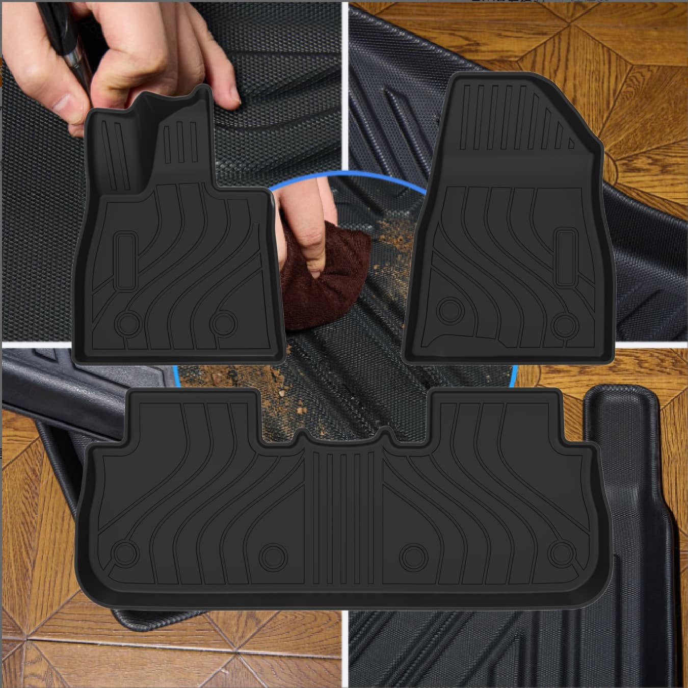TEMU For Deepal For S05 2024-2026 3d Tpe Floor Liners All Weather Full Set Front Rear Car Interior Accessories