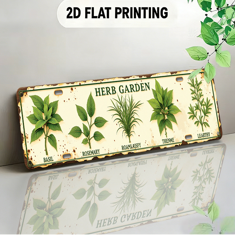 TEMU 2d Flat, Vintage European Garden Wall Sign - -themed Decorative Plaque With Patterns, Suitable For Kitchens, Cafes, Gardens, Restaurants -